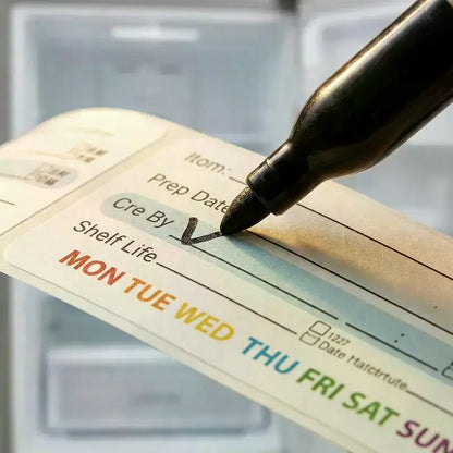 Food Storage Writable Labels for Kitchen Refrigerator Freezer Date Content Organization Stickers Roll