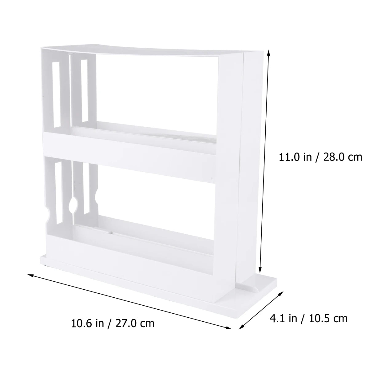 Étagère de Rangement Rotative à 2 Niveaux pour Cuisine, Épices, Bouteilles, Organisateur Coulissant pour Placard