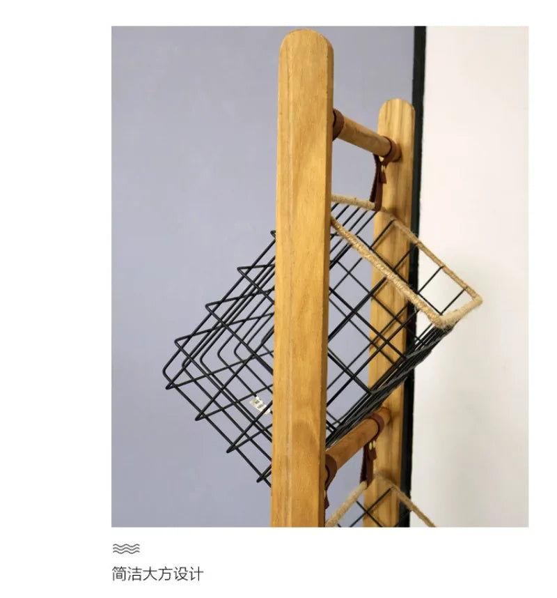 Home Floor Simple Storage Rack Household Living Room Kitchen Multi-functional Storage Shelves Metal Storage Shelves Snack Toys