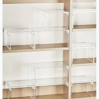 1 layered shelf, refrigerator storage shelf, kitchen storage shelf, toy figurine storage shelf, cosmetics layered storage shelf