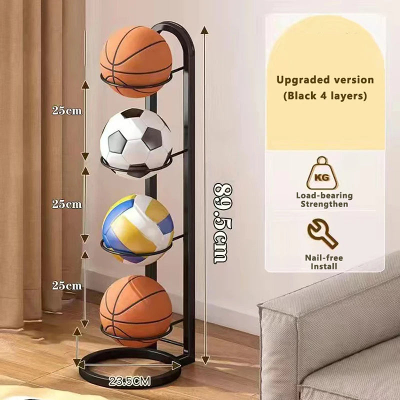 Rangements pour ballons de basket Supports de rangement pour ballons Meubles de maison Salon Chambre à coucher Articles de rangement peu encombrants