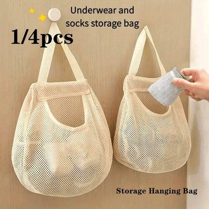 Net Storage Hanging Bags, Wall Storage Bags, Wardrobe, Underwear and Socks Storage Bags, Vegetable and Fruit Storage Baskets