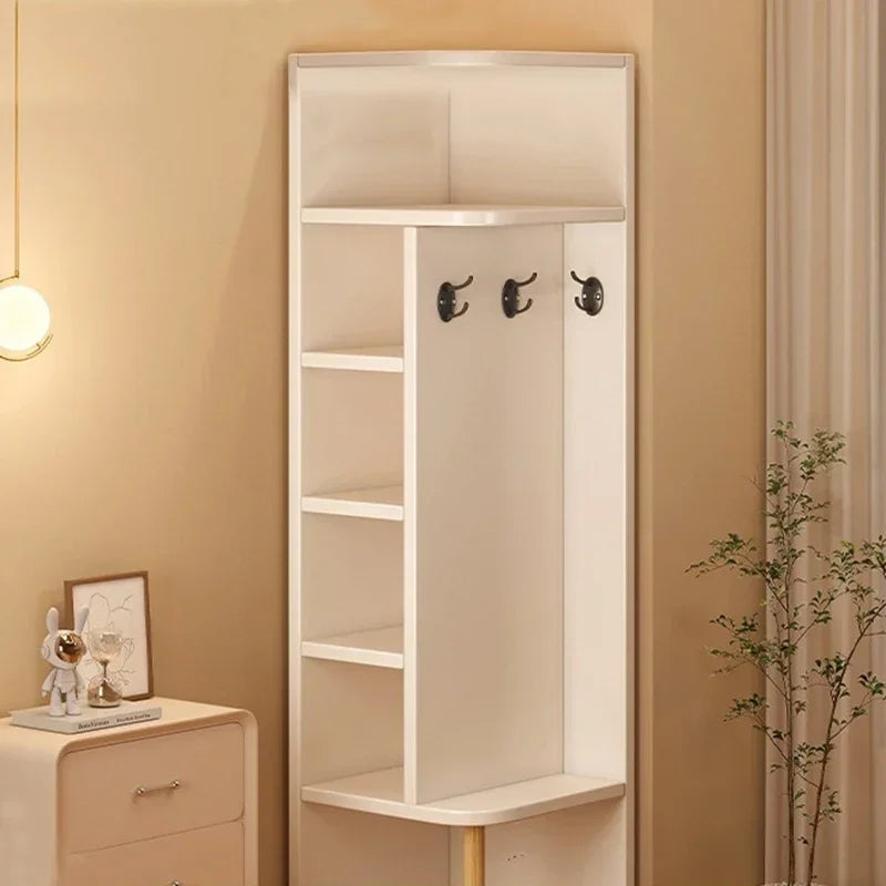 Corner storage cabinet for home use, simple foyer, coat rack, corner wall display cabinet, floor standing bookshelf, bedroom sid