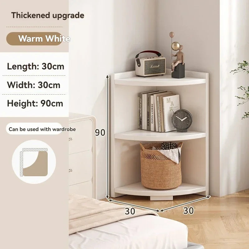 Meuble de rangement d'angle à usage domestique, meuble simple pour entrée, porte-manteau, vitrine murale d'angle, bibliothèque sur pied, chambre à coucher