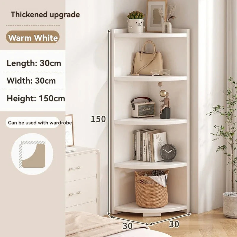Meuble de rangement d'angle à usage domestique, meuble simple pour entrée, porte-manteau, vitrine murale d'angle, bibliothèque sur pied, chambre à coucher