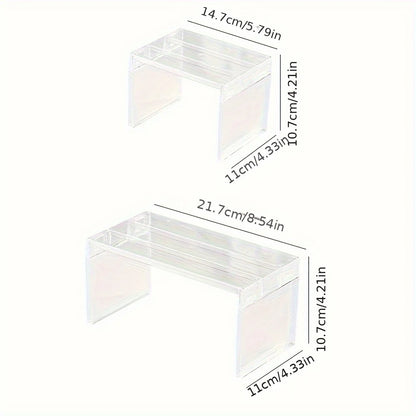 1 layered shelf, refrigerator storage shelf, kitchen storage shelf, toy figurine storage shelf, cosmetics layered storage shelf
