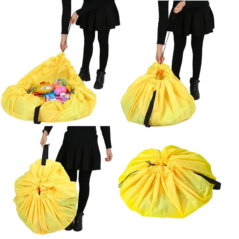 Kids' Toys Storage Bag - Portable Play Mat for Building Blocks, Multifunctional Organizer with Carry Handle, Christmas Gift