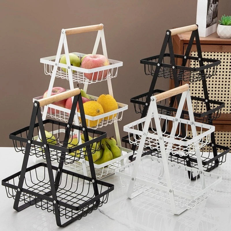 Panier de rangement multifonctionnel, étagère de bureau, support de rangement pour snacks et fruits, étagère de rangement pour condiments de cuisine et vaisselle