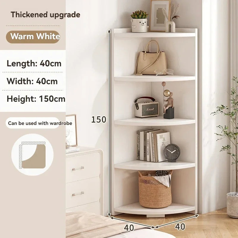 Meuble de rangement d'angle à usage domestique, meuble simple pour entrée, porte-manteau, vitrine murale d'angle, bibliothèque sur pied, chambre à coucher