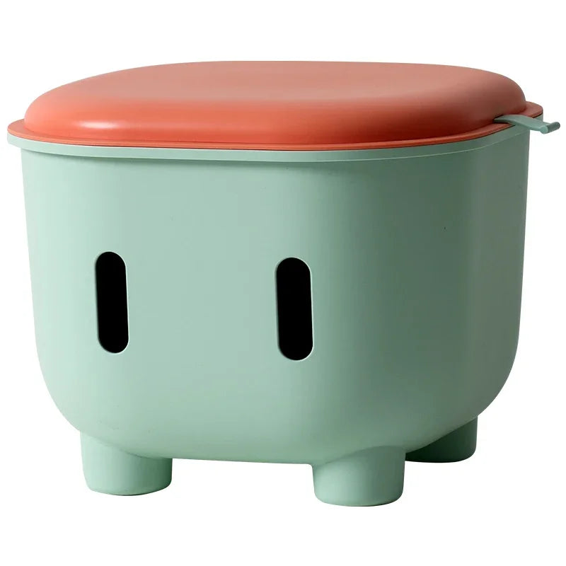 Children's Large Capacity Toy Storage Box Cartoon Sorting Stool Plastic Foot Stool That Can Sit - Organizing Box for Kids