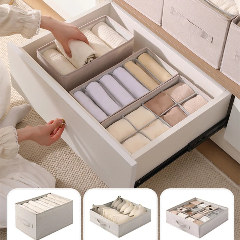 Organizer Clothing Storage Box Socks Bras Clothes Leggings Pants Jeans Storage Boxes Home Underwear Organizers Cabinet Wardrobe