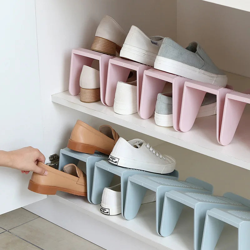 Storage Shoe Rack,Double-Layer Shoe Rack Cabinet, Dormitory Artifact Shoe Cabinet,Organizing Placing Shoes Slippers Storage Rack