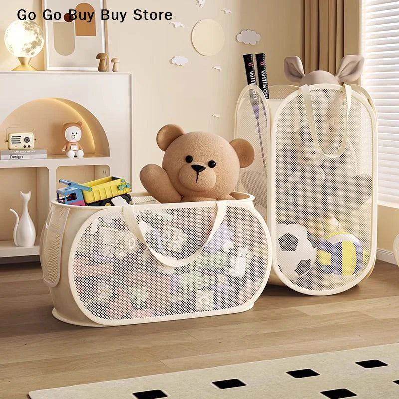 【ST】Grande Boîte de Rangement Organisateur de Grande Capacité pour Jouets, Sac de Rangement pour Jouets pour Enfants, Panier de Rangement pour Salle de Jeux à Domicile
