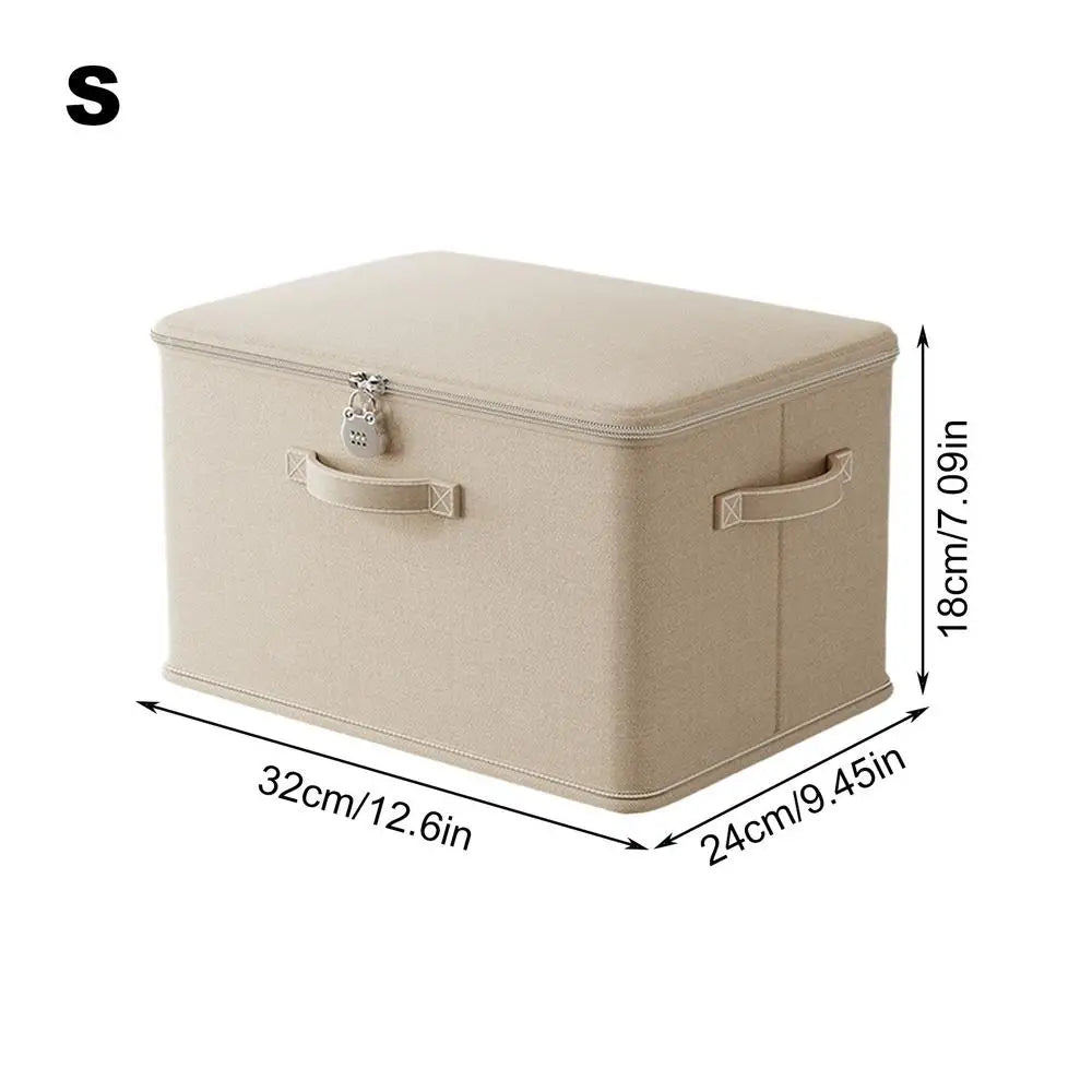 Grande boîte de rangement avec serrure, conteneur de rangement empilable sécurisé avec poignée, bac de rangement verrouillable, paniers de rangement lavables pour étagère pour