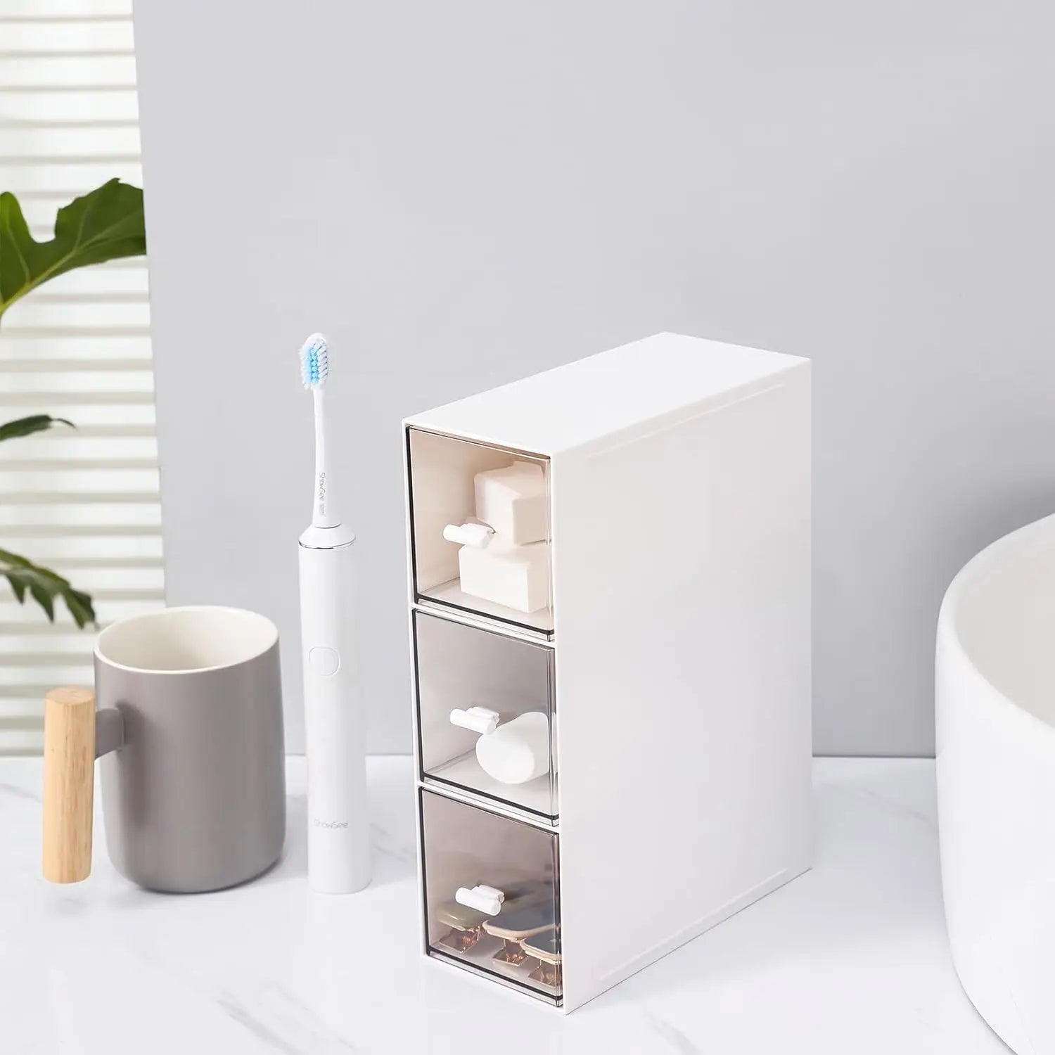 Boîte de rangement de bureau, Boîte de rangement de bureau de type tiroir, Rangement de sachets de thé, Papeterie d'étudiant, Support de rangement de bureau