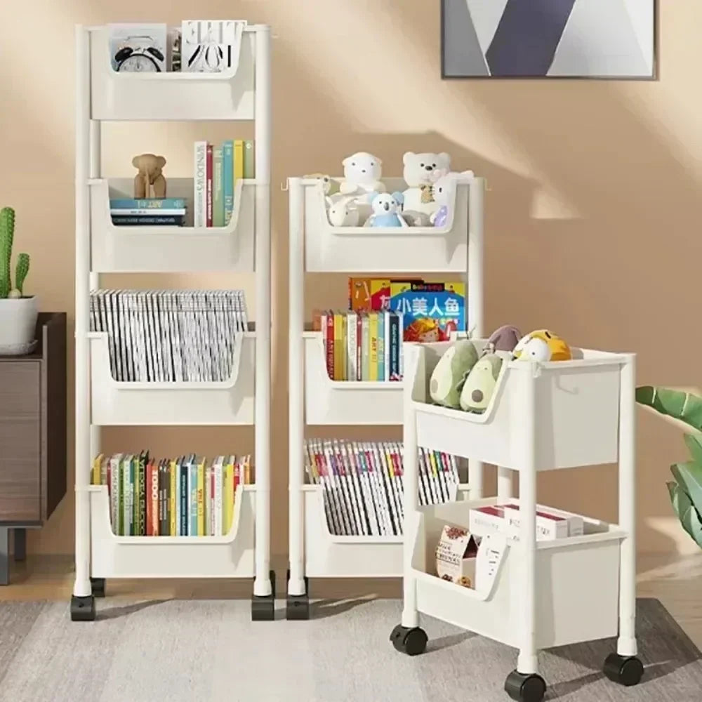 Étagère de Rangement Mobile] Étagère de Rangement Mobile en Plastique avec Roues - Étagère Pratique pour Salon, Chambre à Coucher, Dortoir Amagi