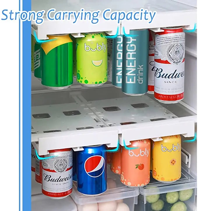 Refrigerator Storage Box Organizer Can Space-saving Organizer Can Beverage Can Finishing Four Case Fridge Kitchen Storage