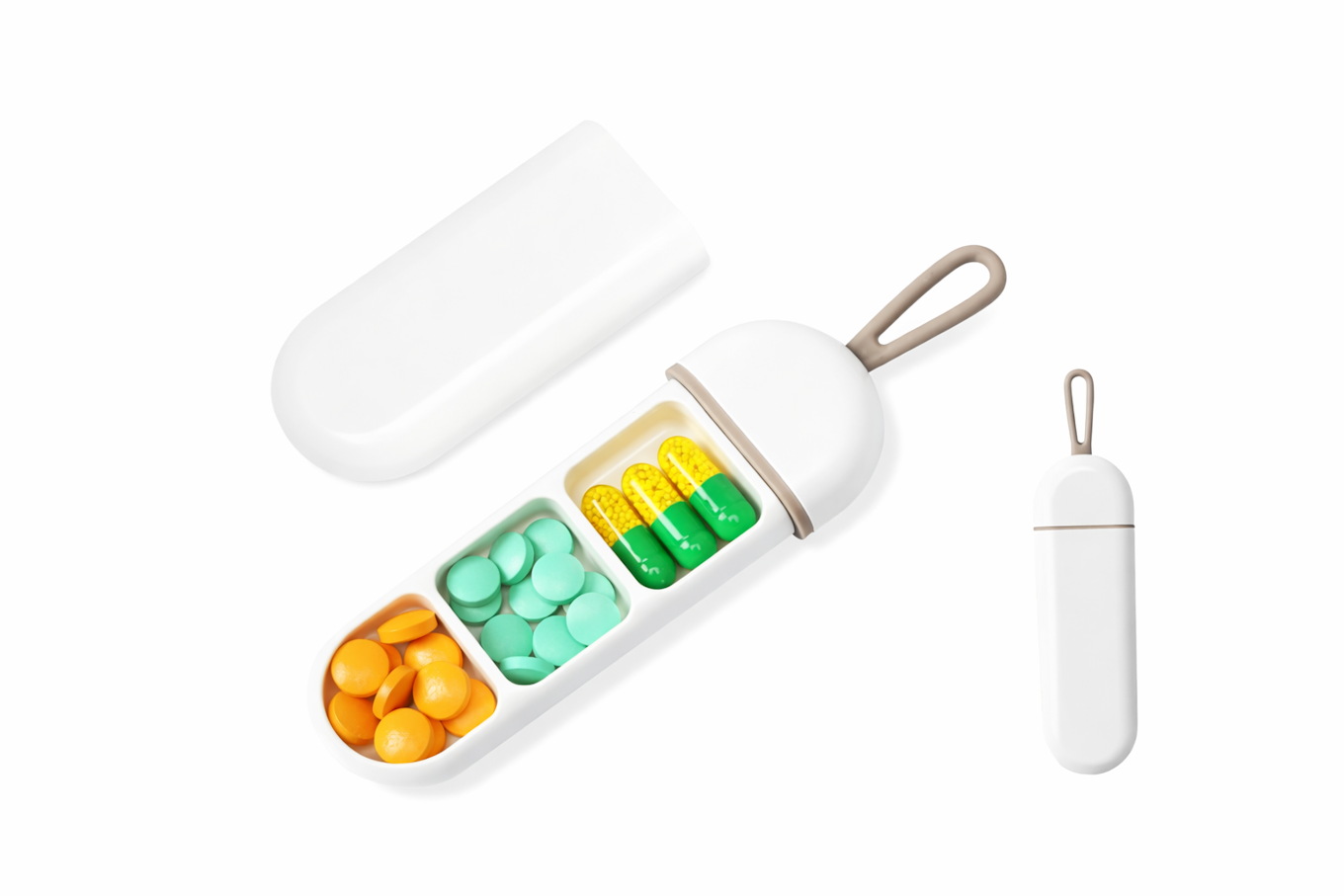 Portable Pill Organizer Case